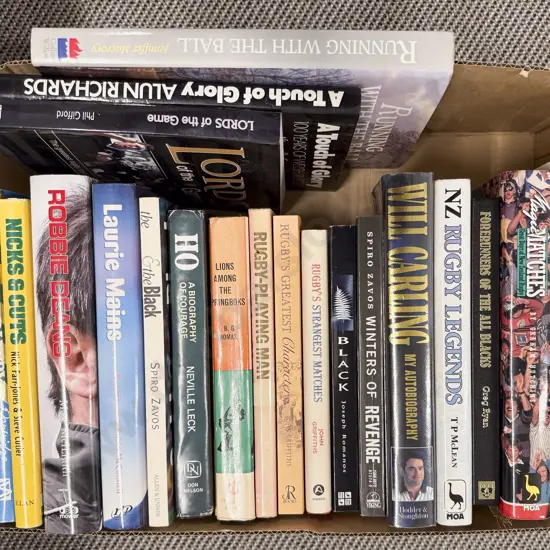 Box Assorted Books - Rugby Interest