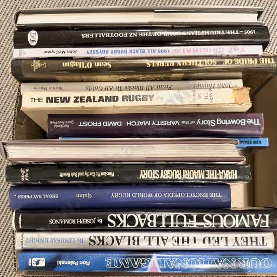 Box Assorted Books - Rugby Interest
