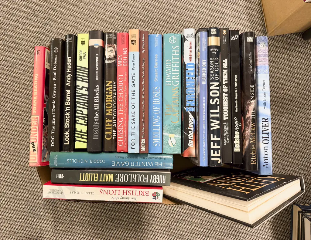 Box Assorted Books - Rugby Interest Image 1++