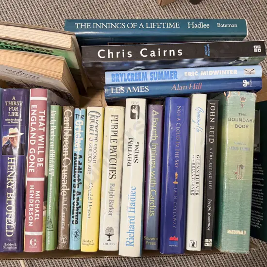 Box of Assorted Books - Cricket Interest
