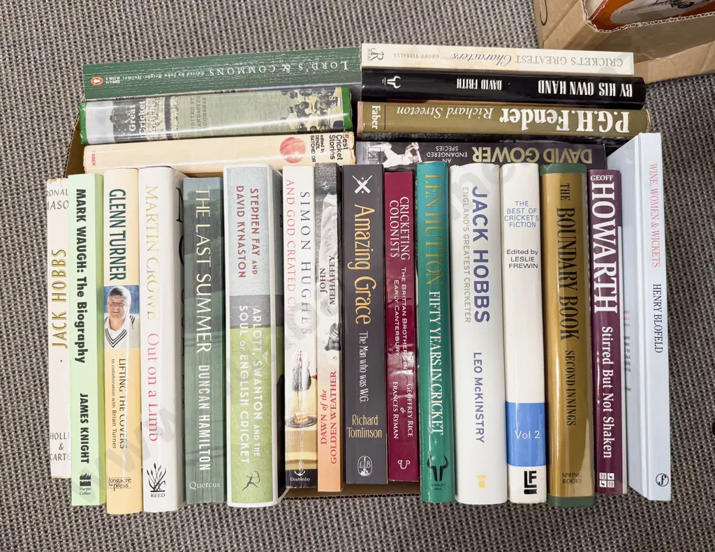 Box of Assorted Books -  Cricket Interest Image 1++