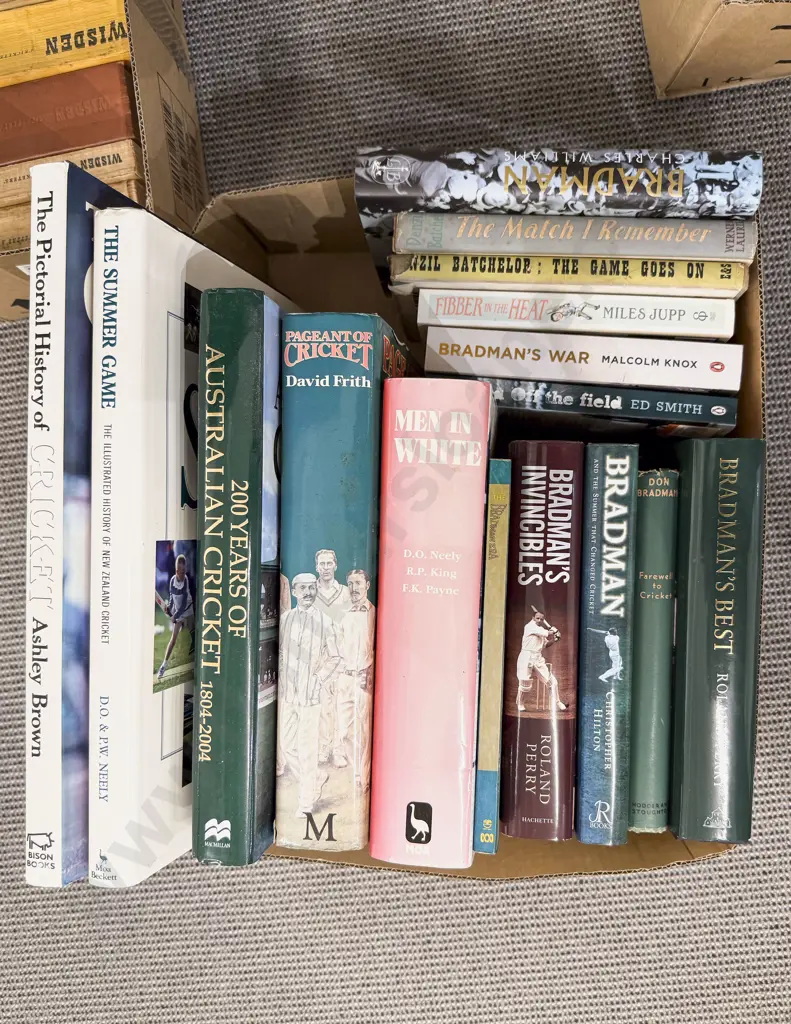 Box of Assorted Books -  Cricket Interest Image 1++