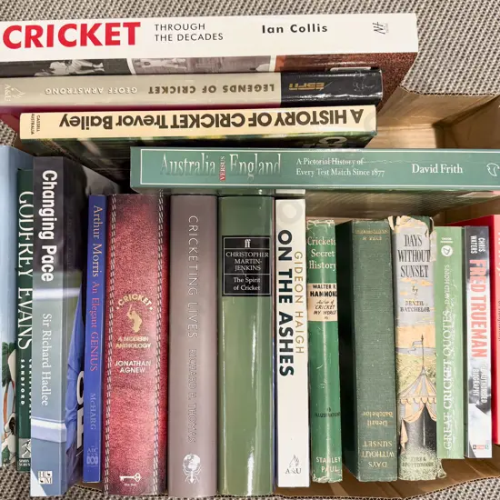 Box of Assorted Books - Cricket Interest