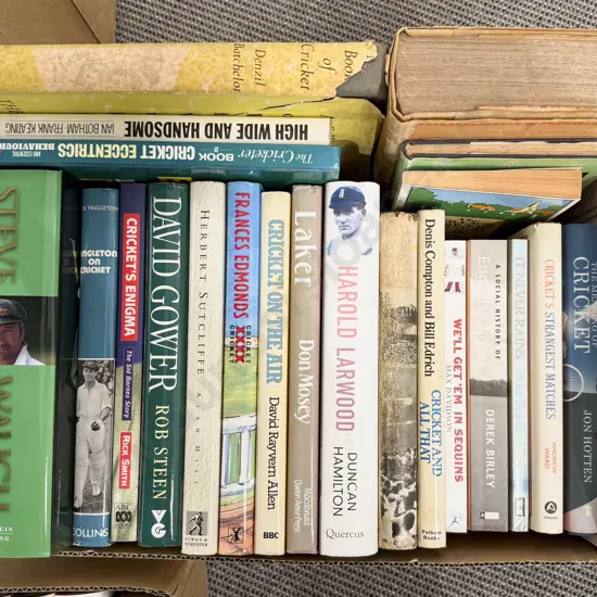 Box of Assorted Books - Cricket Interest