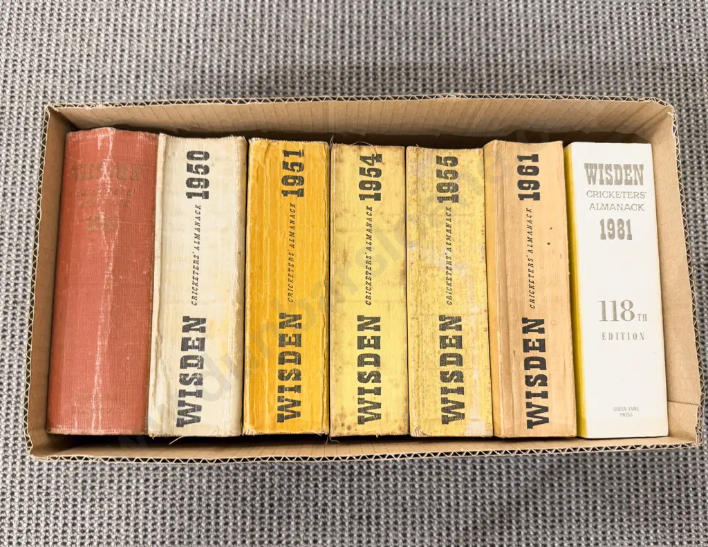 Box of Assorted Wisden Cricket Almanacs Image 1++