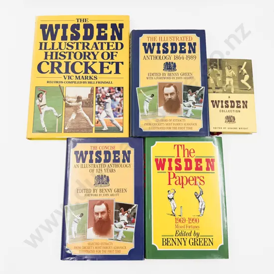 Five Assorted Wisden Cricketing Volumes