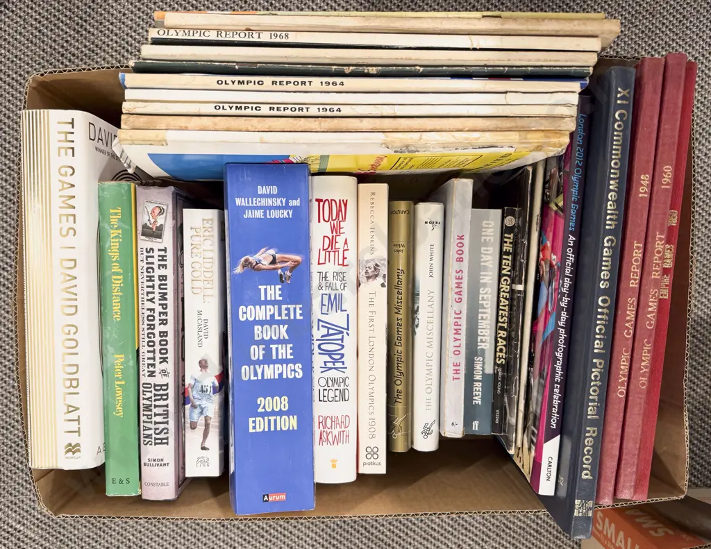 Box of Assorted Books - Olympic Games Interest Image 1++
