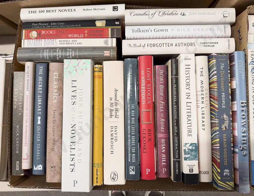 Box of Assorted Books Relating to Literature Image 1++