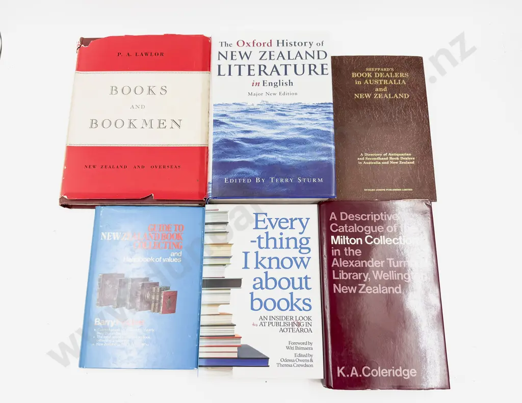 Six Volumes Relating to Books & Publishing in NZ Image 1++