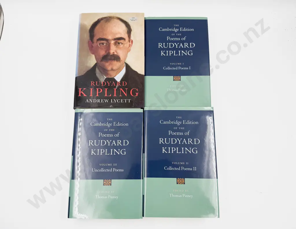 The Cambridge Edition of The Poems of Rudyar Kipling Vols I - III & Biography Image 1++