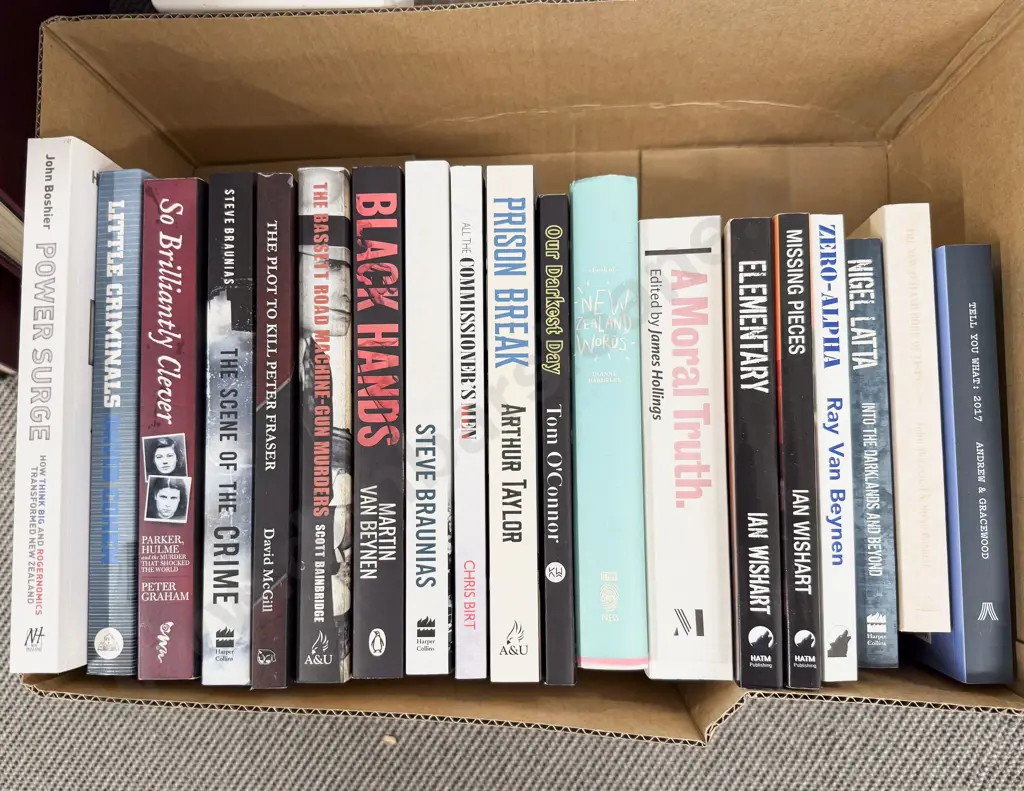 Box of Assorted Books Mainly NZ Authors Image 1++
