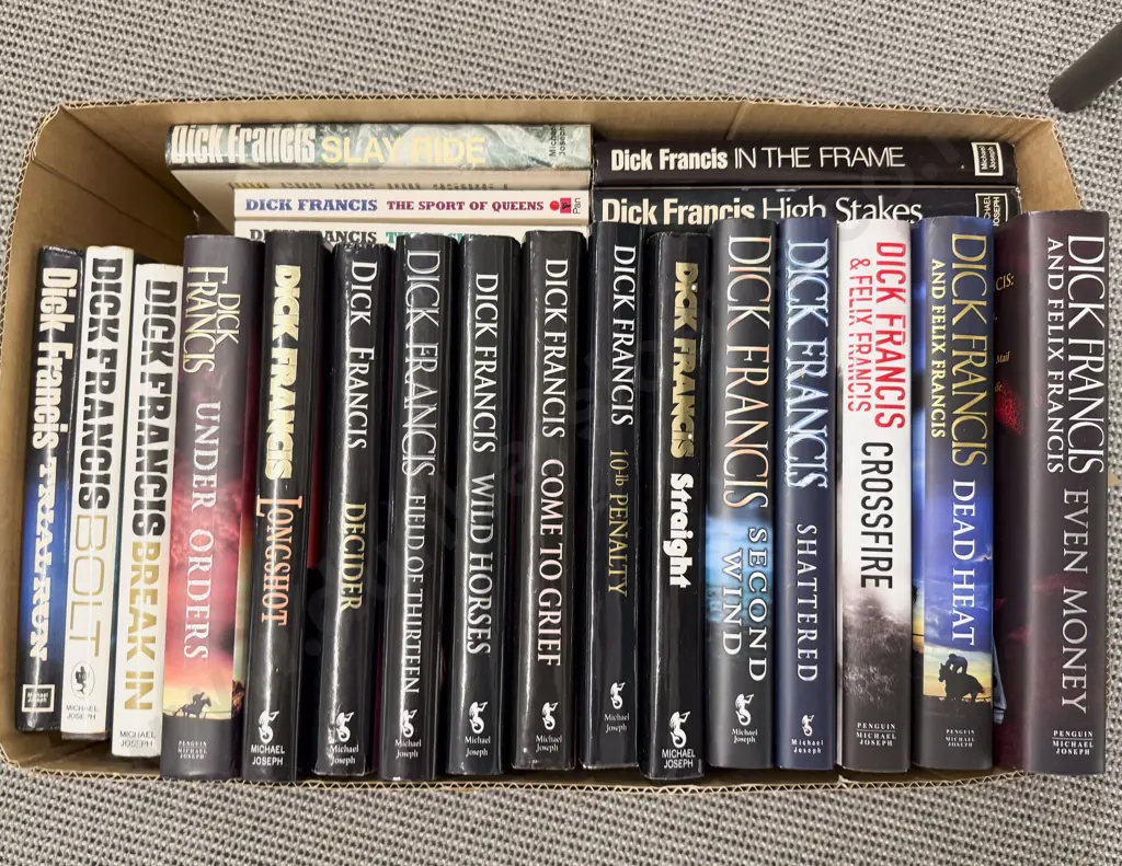 Box of Assorted Books by Dick Francis Image 1++
