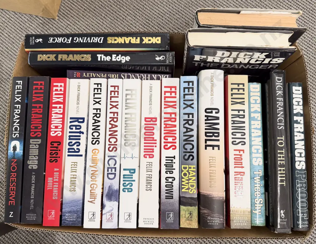 Box of Assorted Books by Dick & Felix Francis Image 1++