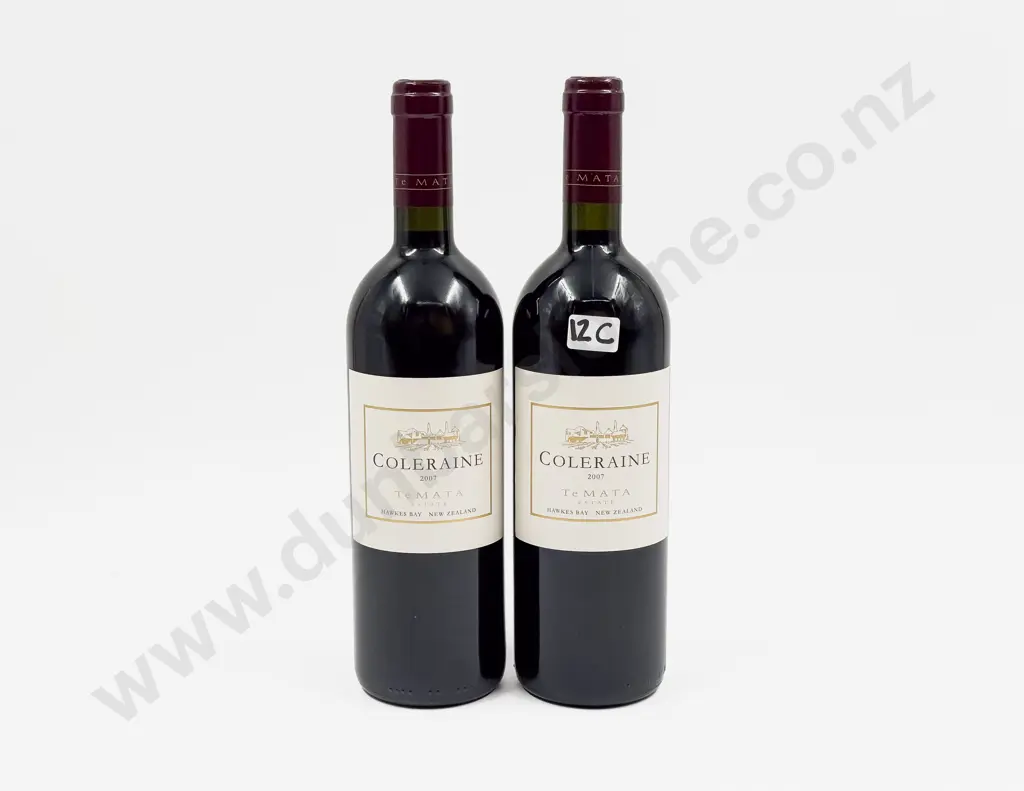2 Bottles NZ 2007 Te Mata Coleraine Image 1++