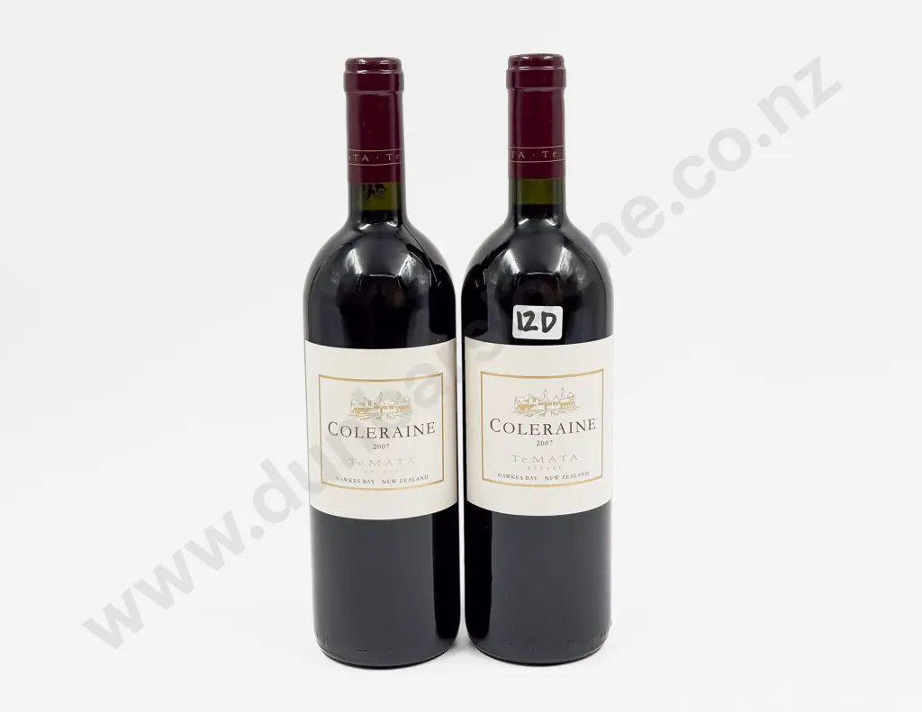 2 Bottles NZ 2007 Te Mata Coleraine Image 1++