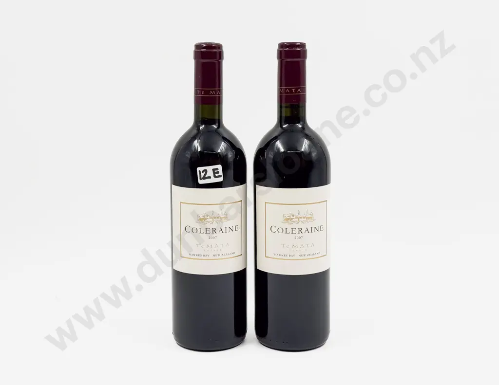 2 Bottles NZ 2007 Te Mata Coleraine Image 1++
