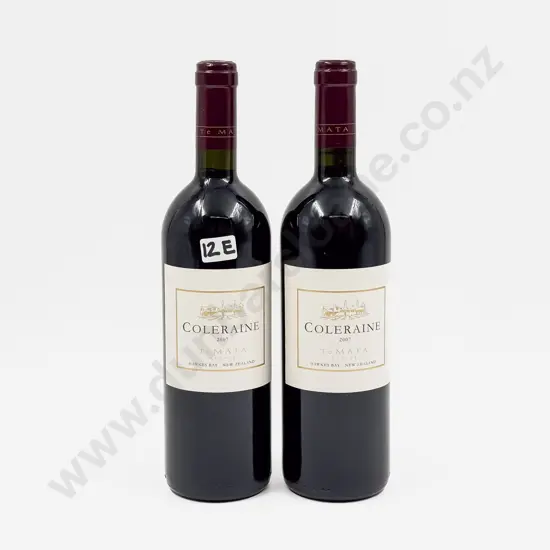2 Bottles NZ 2007 Te Mata Coleraine
