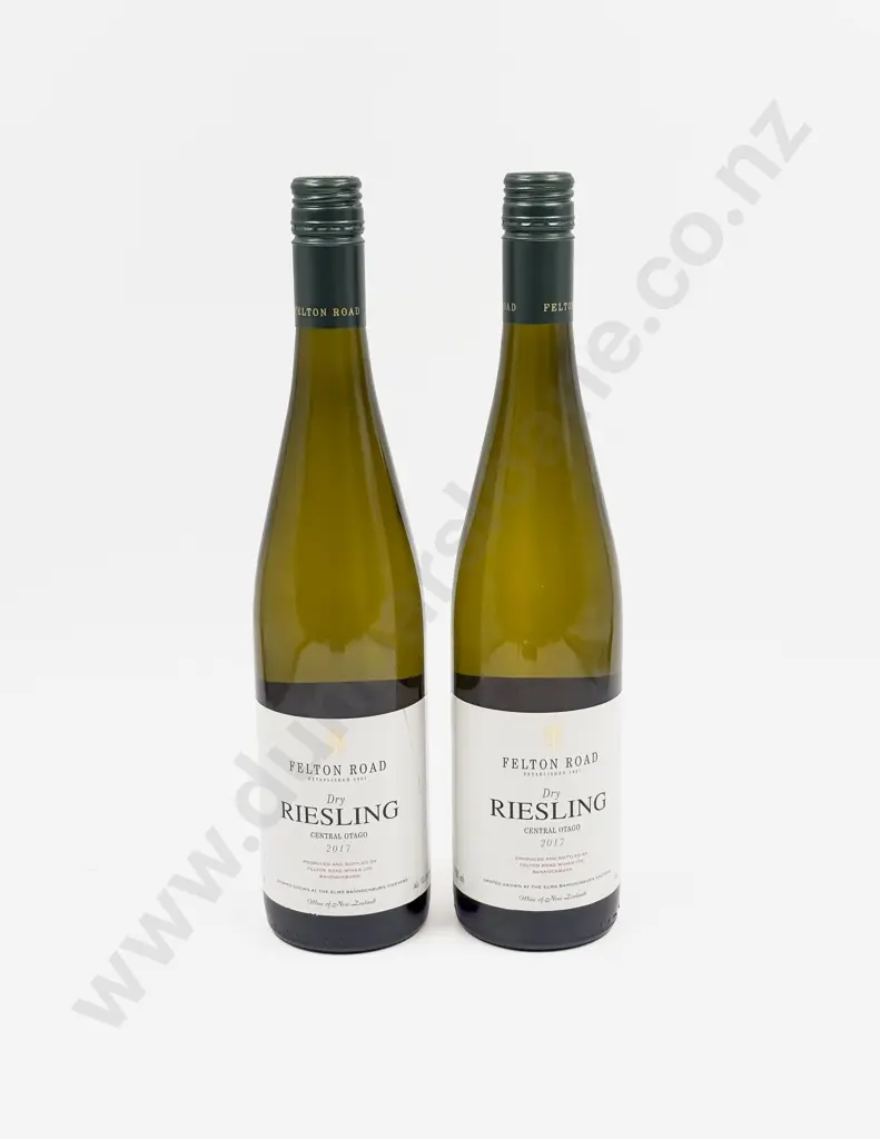 2 Bottles NZ 2017 Felton Road Central Otago Dry Riesling Image 1++