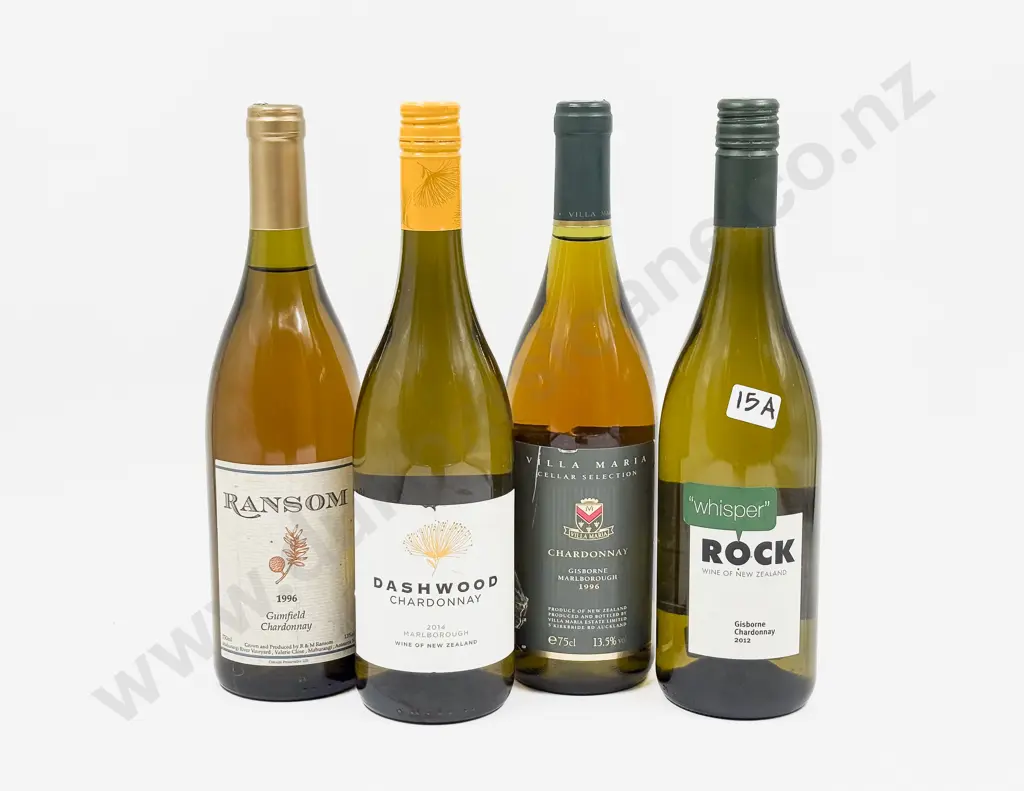 4 Assorted Bottles NZ Chardonnay Image 1++