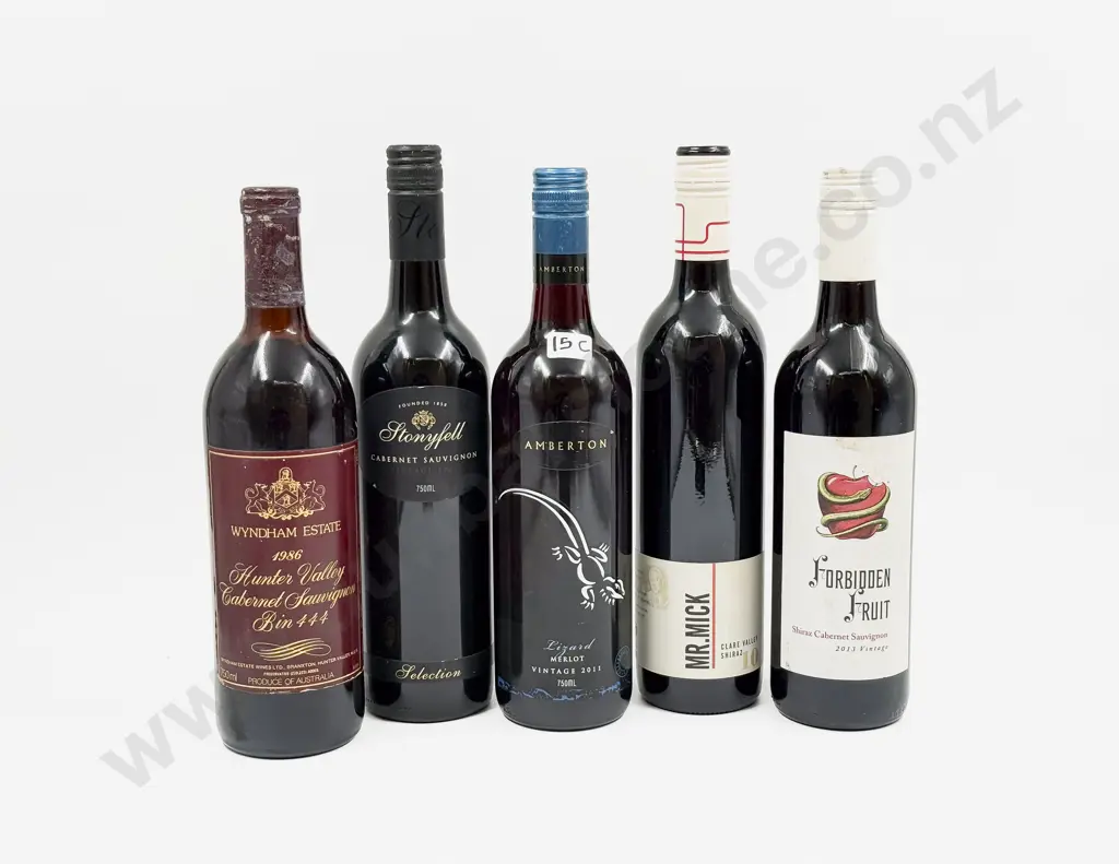 5 Assorted Bottle Aust Red Varieties Image 1++