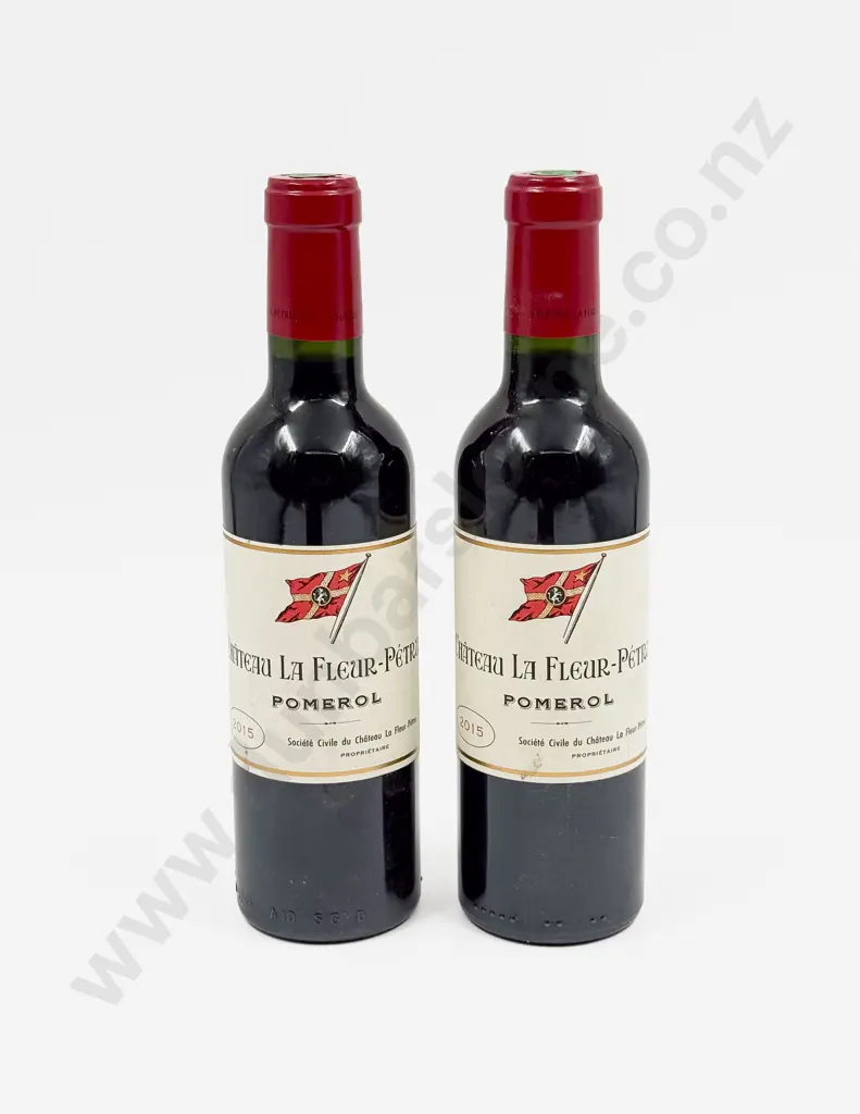 2 Bottles French 2015 Château La Fleur-Pétrus Pomerol 375ml Image 1++