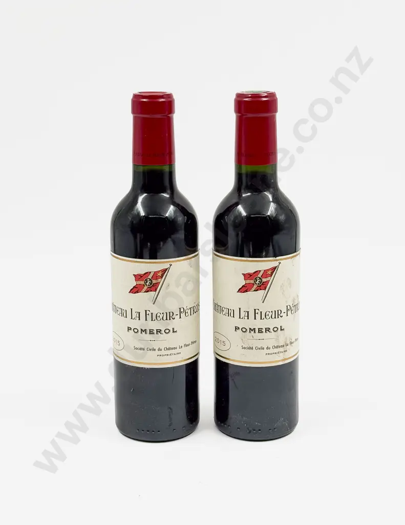 2 Bottles French 2015 Château La Fleur-Pétrus Pomerol 375ml Image 1++
