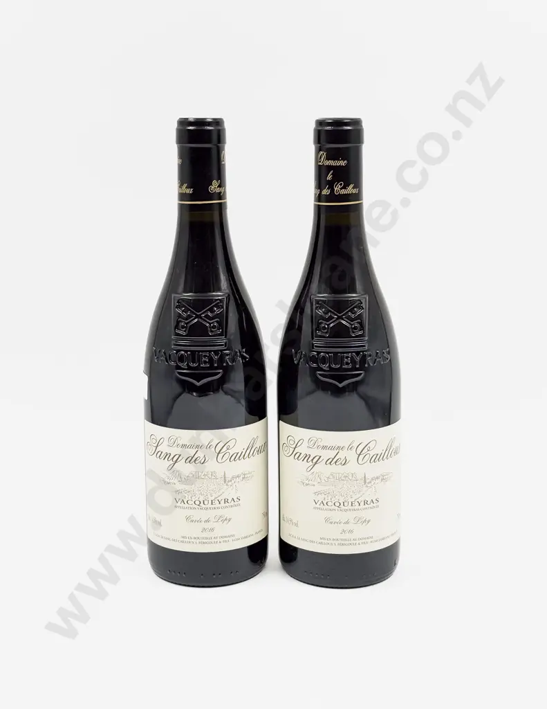 2 Bottles French 2016 Domaine le Sang des Cailloux Vacqueyras Image 1++