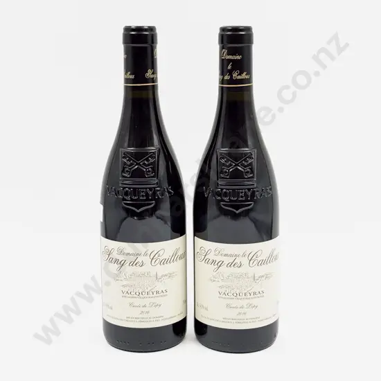2 Bottles French 2016 Domaine le Sang des Cailloux Vacqueyras