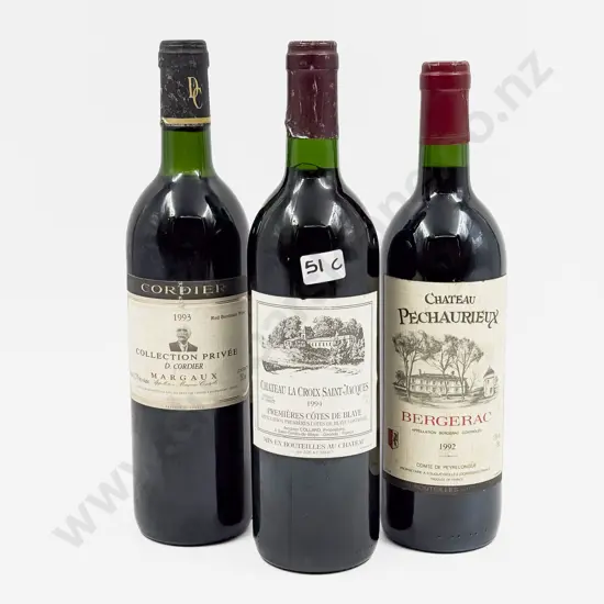 3 Bottles Assorted French Red Varieties