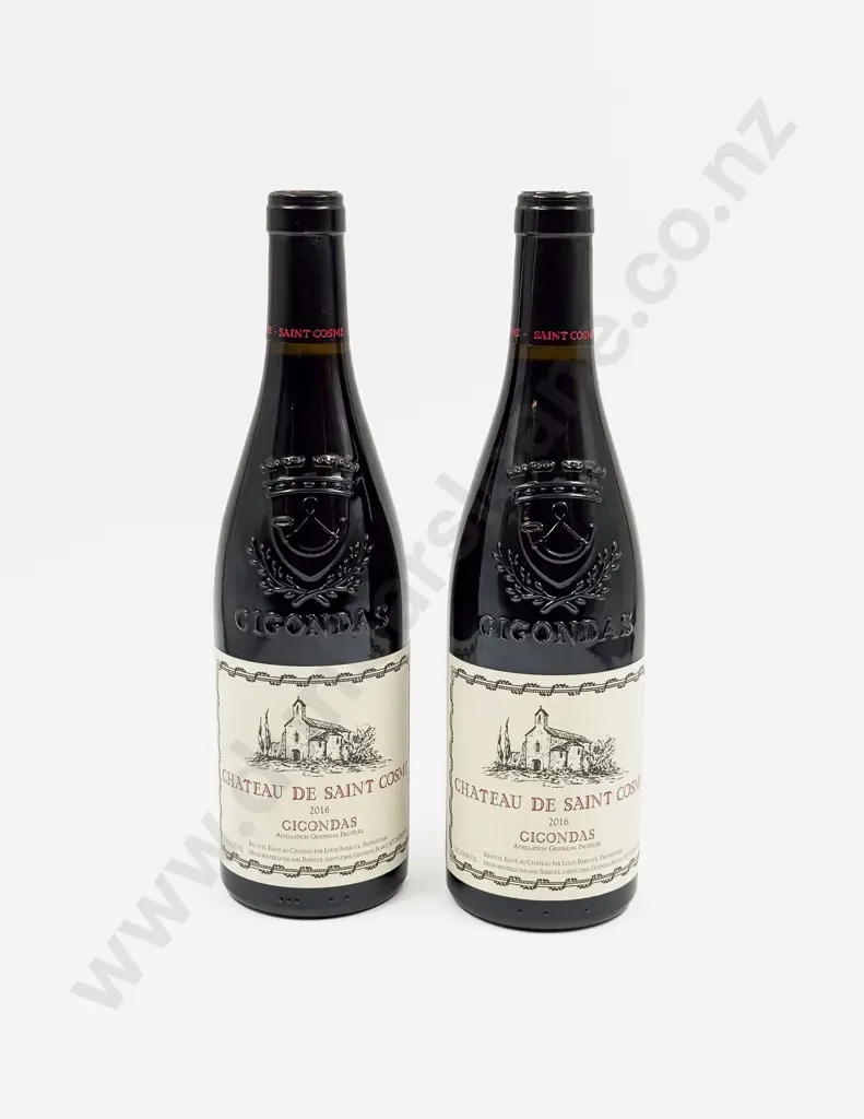 2 Bottles French 2016 Château de Saint Cosme Gigondas Image 1++