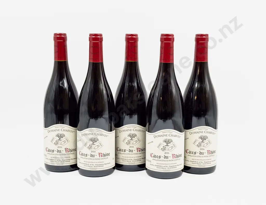 5 Bottles French 2016 Domaine Charvin Côtes-du Rhône Image 1++