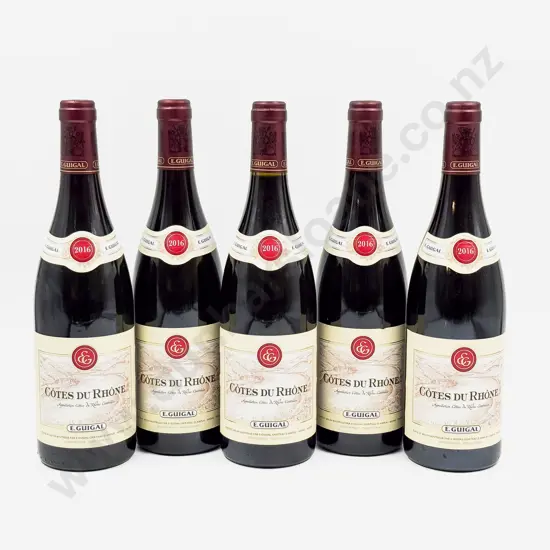 5 Bottles French 2016 E Guigal Côtes-du-Rhône