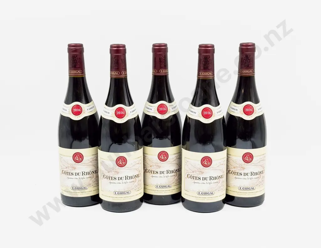5 Bottles French 2016 E Guigal Côtes-du-Rhône Image 1++