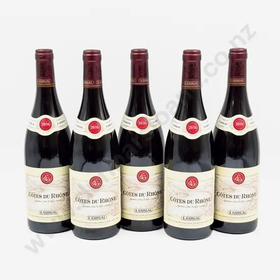 5 Bottles French 2016 E Guigal Côtes-du-Rhône