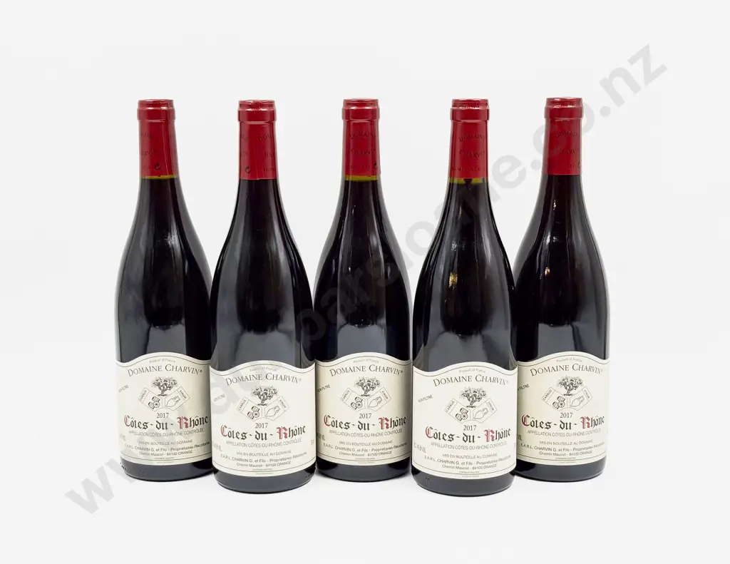 5 Bottles French 2017 Domaine Charvin Côtes-du-Rhône Image 1++