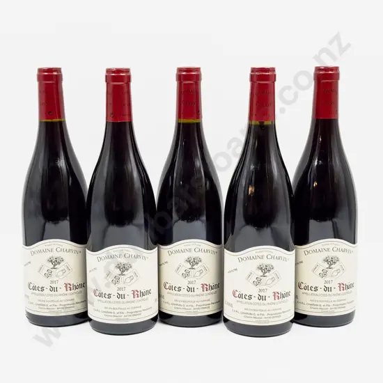 5 Bottles French 2017 Domaine Charvin Côtes-du-Rhône
