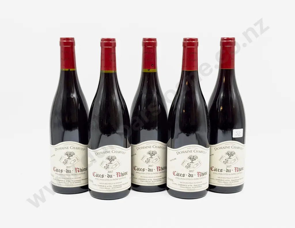 5 Bottles French 2017 Domaine Charvin Côtes-du-Rhône Image 1++