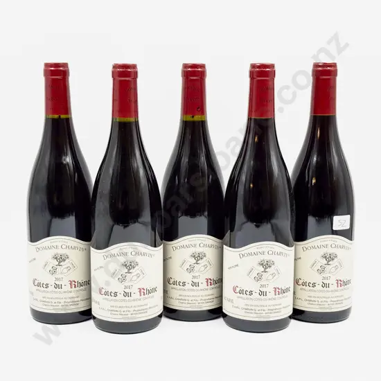 5 Bottles French 2017 Domaine Charvin Côtes-du-Rhône