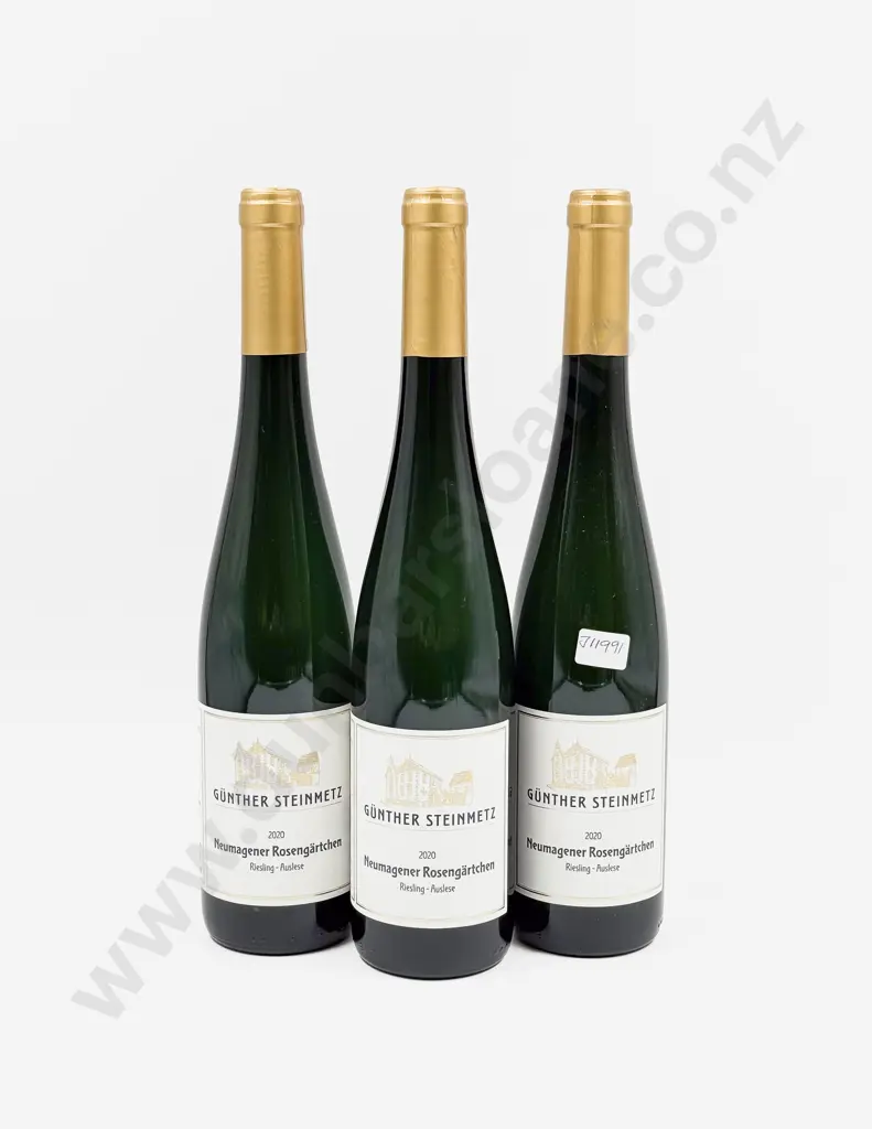 3 bottles German 2020 Gunther Steinmetz Neumagener Rosengartchen Mosel Riesling Auslese Image 1++