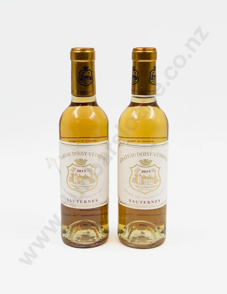 2 Bottles French 2015 Château Doisy-Védrines Sauternes 375ml Image 1++