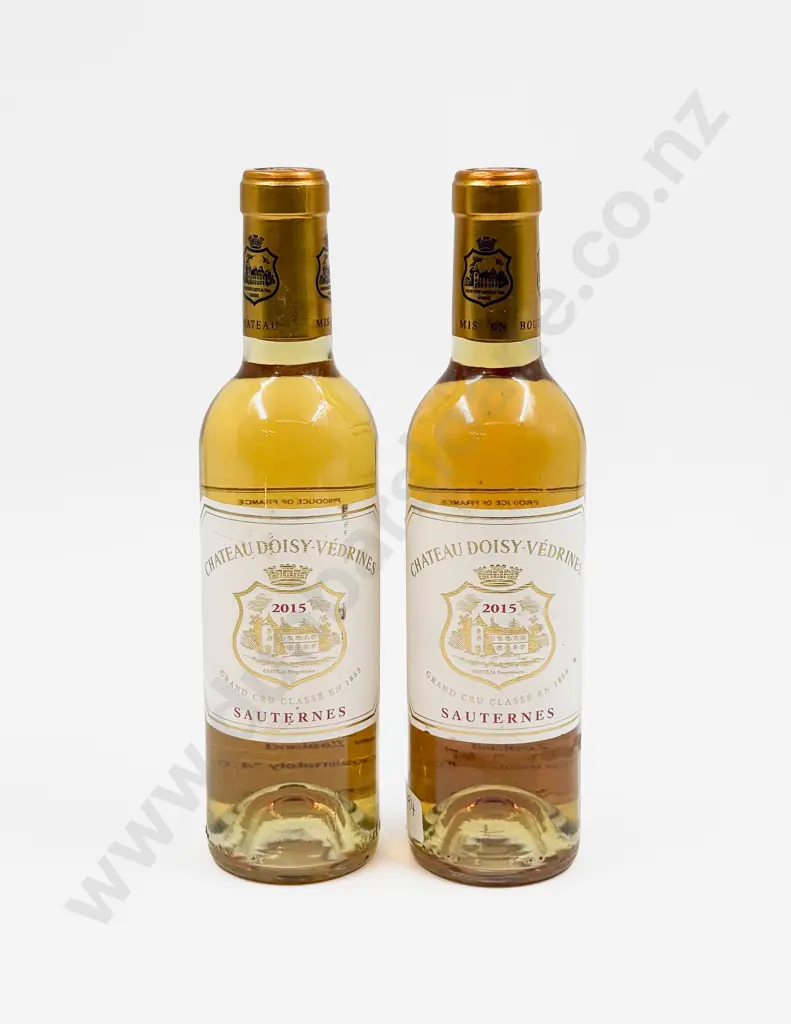 2 Bottles French 2015 Château Doisy-Védrines Sauternes 375ml Image 1++