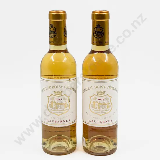 2 Bottles French 2015 Château Doisy-Védrines Sauternes 375ml