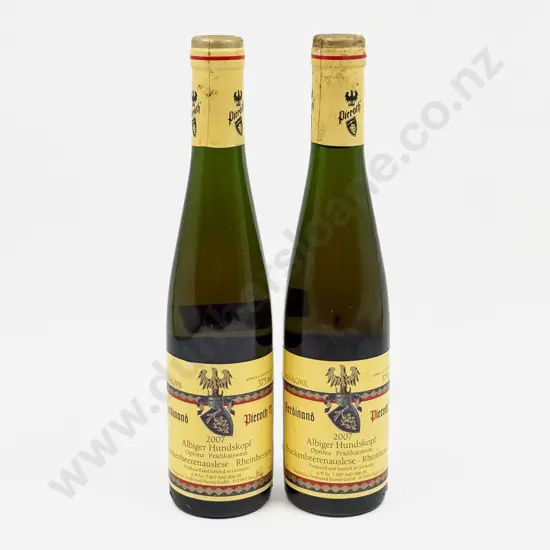 2 Bottles German 2007 Pieroth Albiger Hundskopf Trockenbeerenauslese Rheinhessen 375ml