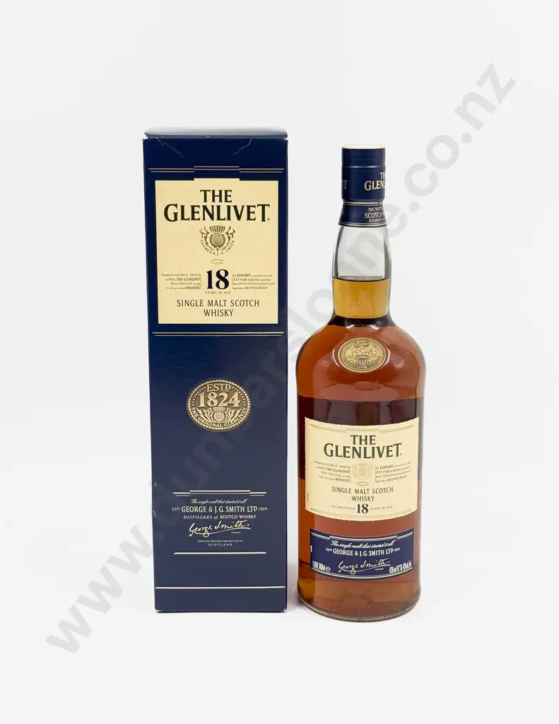 1 Bottle The Glenlivet 18 Years Single Malt Scotch Whisky 1l (boxed) Image 1++