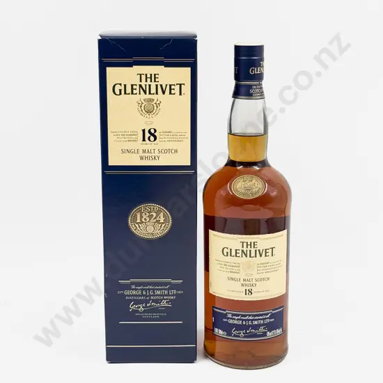 1 Bottle The Glenlivet 18 Years Single Malt Scotch Whisky 1l (boxed)