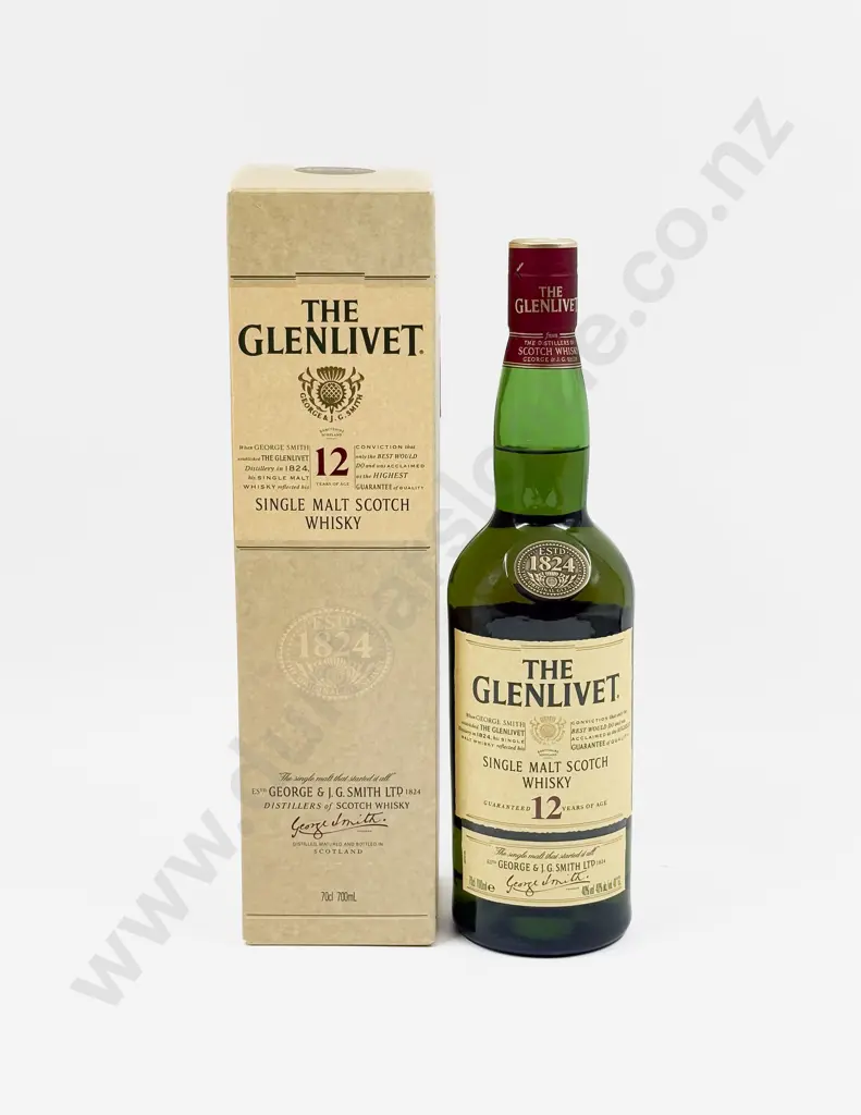 1 Bottle The Glenlivet 12 Years Single Malt Scotch Whisky 700ml (boxed) Image 1++