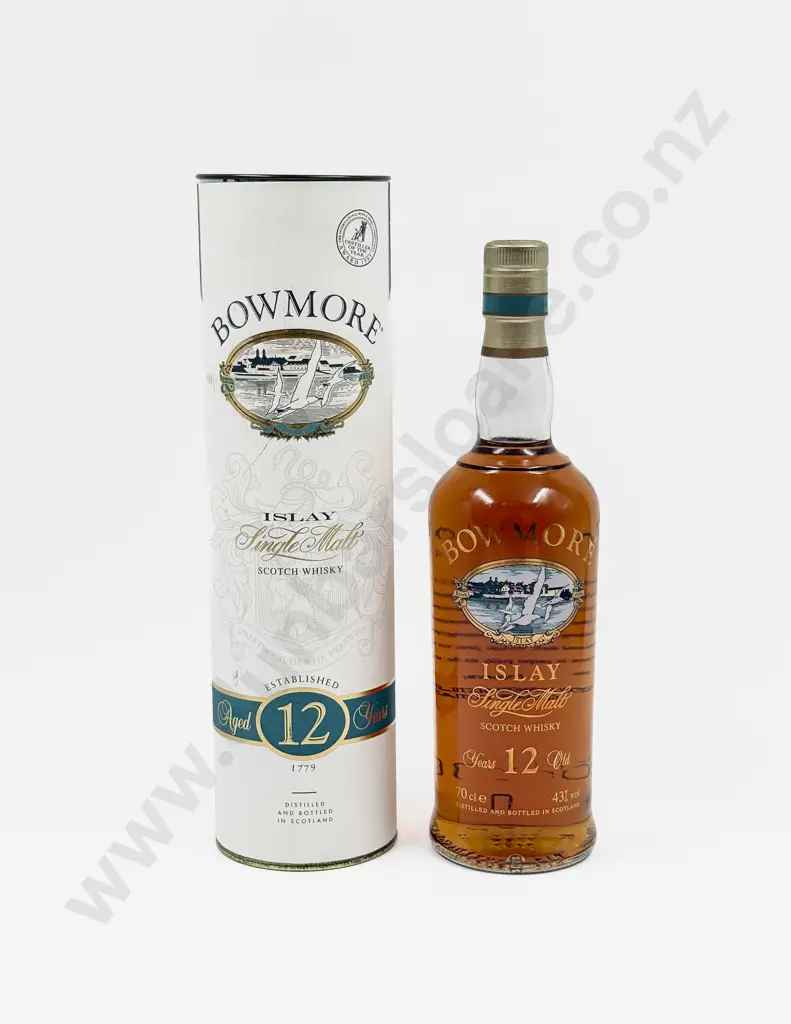 1 Bottle Bowmore Islay Single Malt Scotch Whisky Aged 12 Years 700ml (boxed) Image 1++