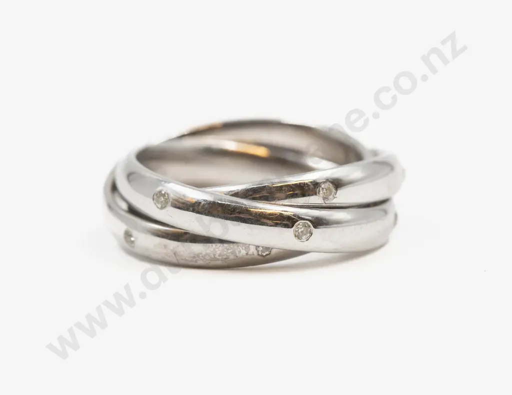 S/S 21 Stone Cubic Zirconia Russian Wedding Band Ring Image 1++