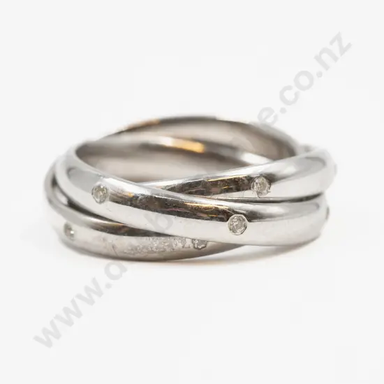 S/S 21 Stone Cubic Zirconia Russian Wedding Band Ring