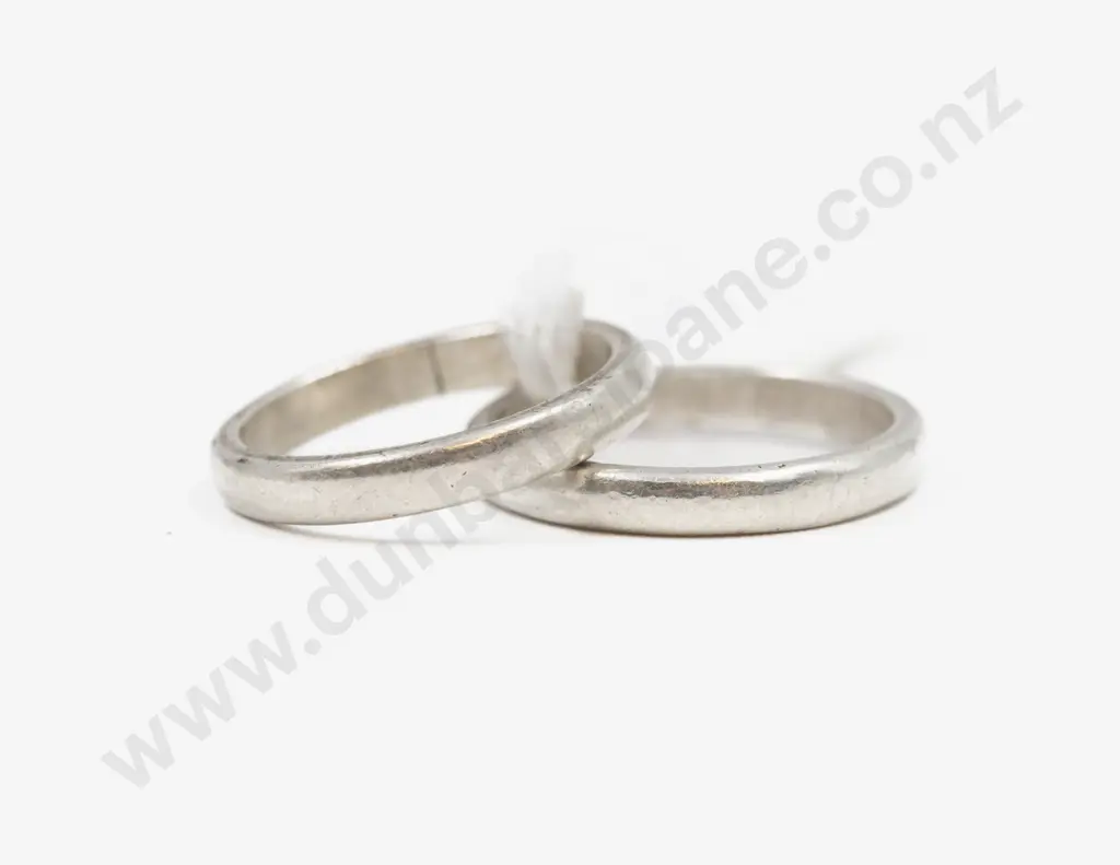 Two S/S Plain Band Rings Image 1++